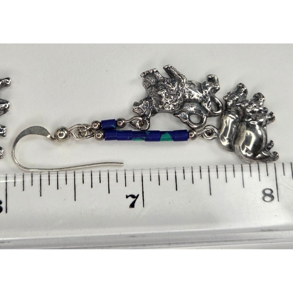RARE Dakota West Schube Sterling Silver Animal Pairs Noah's Ark Earrings 925 1.5 - Picture 12 of 13